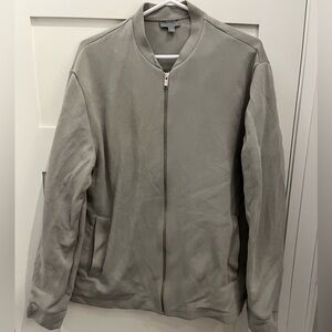 COS Men's Zip-Up Sweater Jacket in Light Gray mint condition